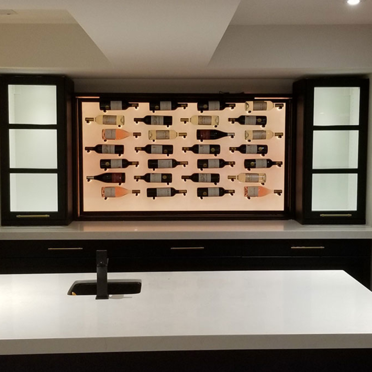 Acrylic Panel on a Large Wine Rack 1