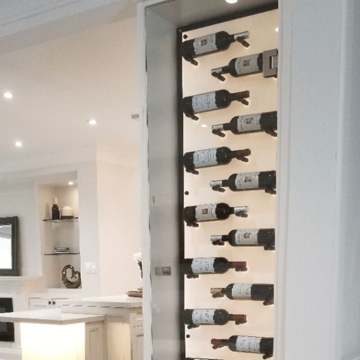 Acrylic panel on Wine Rack