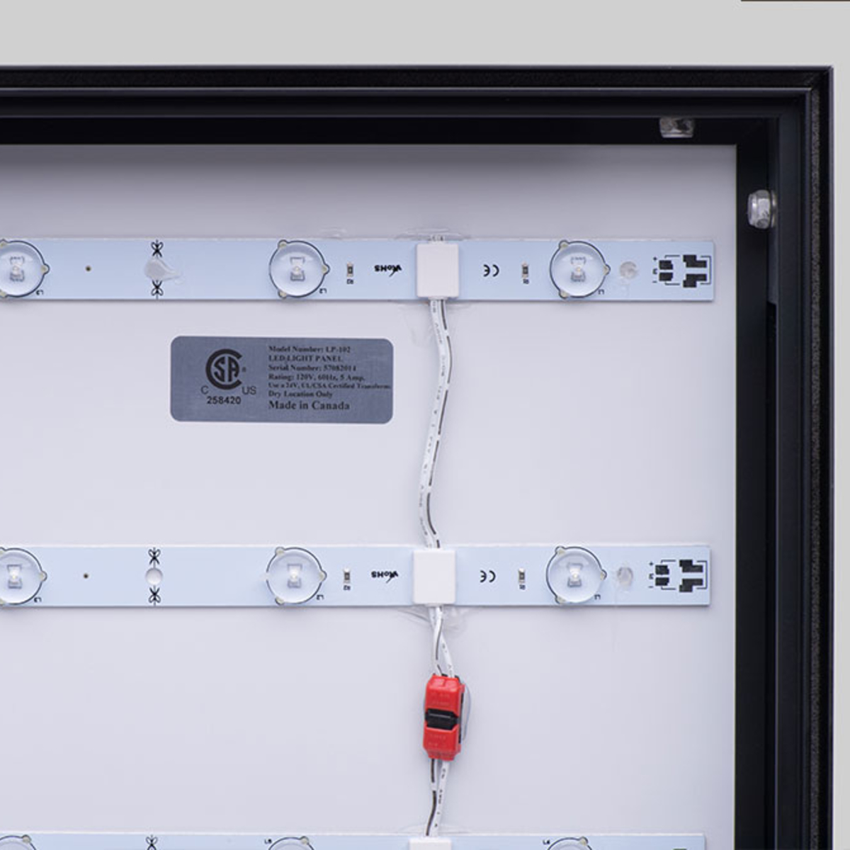 WIRING IN LED FABRIC LIGHT BOX